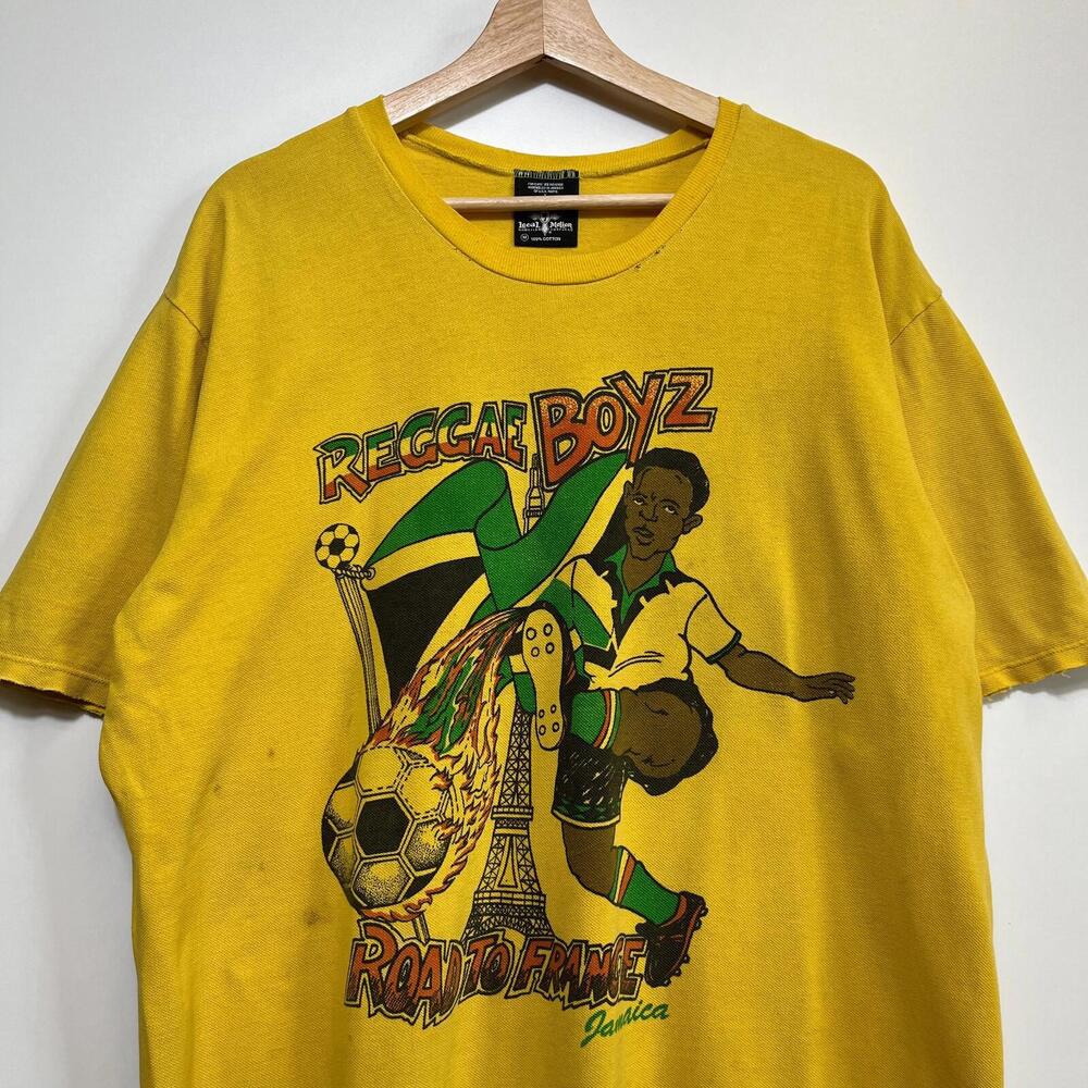 Vintage 1998 Jamaica Reggae Boyz France 98 T-shirt M World Cup Soccer